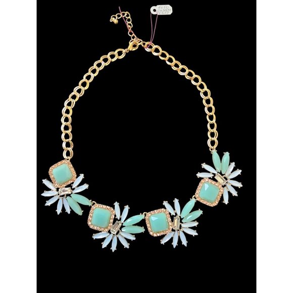 Christina Collection Jewelry - NWOT Gold/Mint/Peach Crystal Necklace/Earring Set